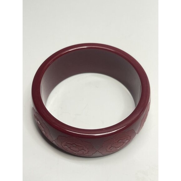 Tiffany & Co. Paloma Picasso Red Wide Bangle Resin Zellige Bracelets 7 1/2" - Picture 9 of 11